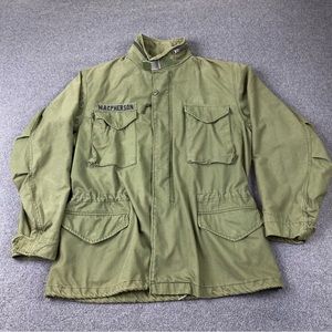 Vintage Military Coat Cold Weather Field Green Regular Fit  Jacket Men’s Size L